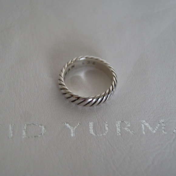 David Yurman Sterling Silver Cable Band Ring 7.5 - Picture 4 of 4